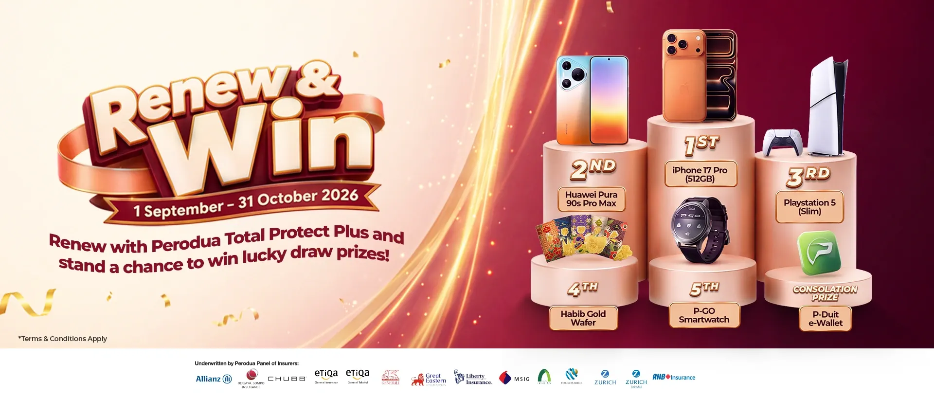 Poster Perodua: Renew & Win bersama PTPP
