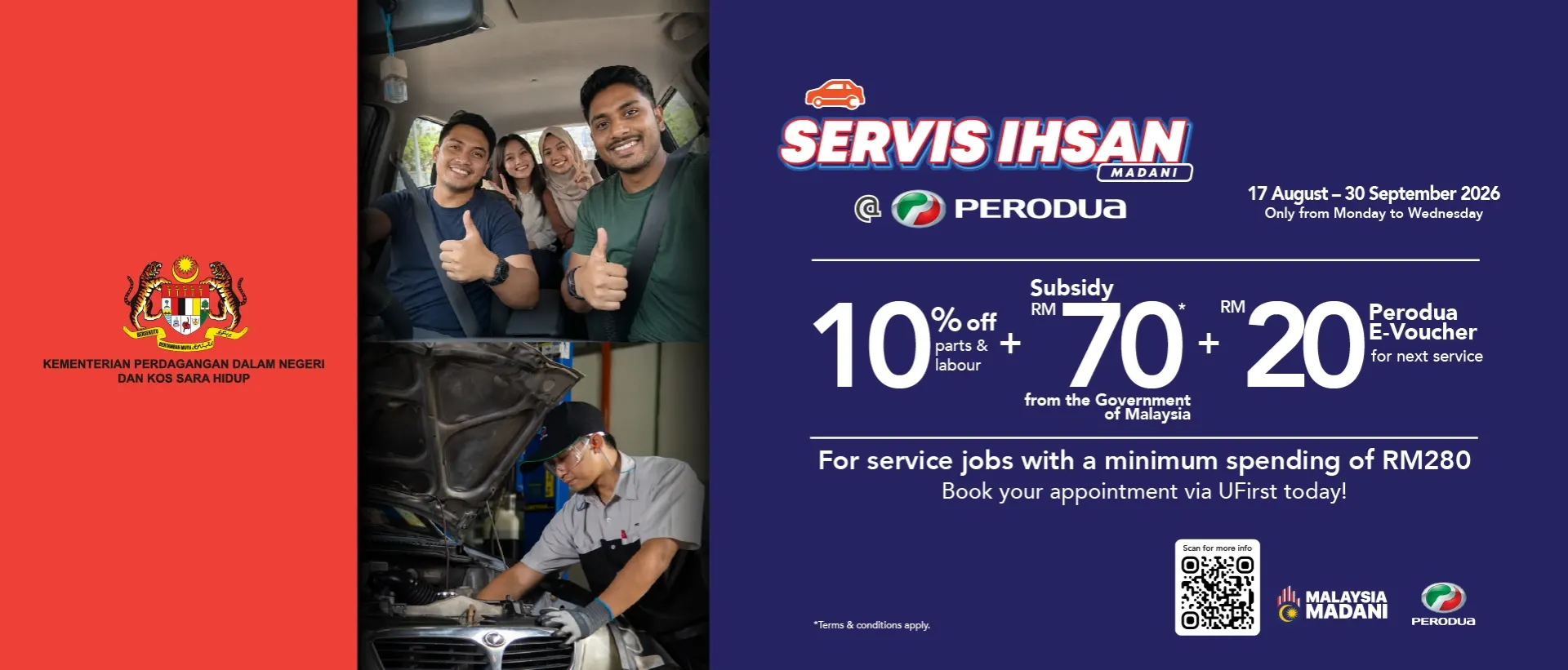 Poster Perodua: Servis Ihsan Madani