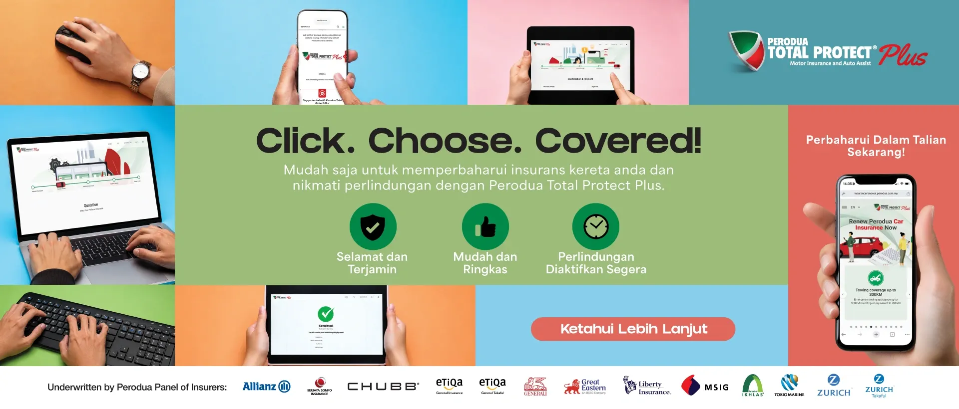 Poster Perodua: Pembaharuan PTPP dalam talian